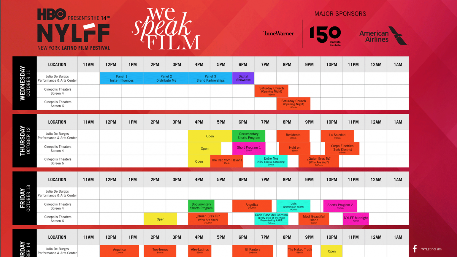 NYLFF - Downloadable schedule